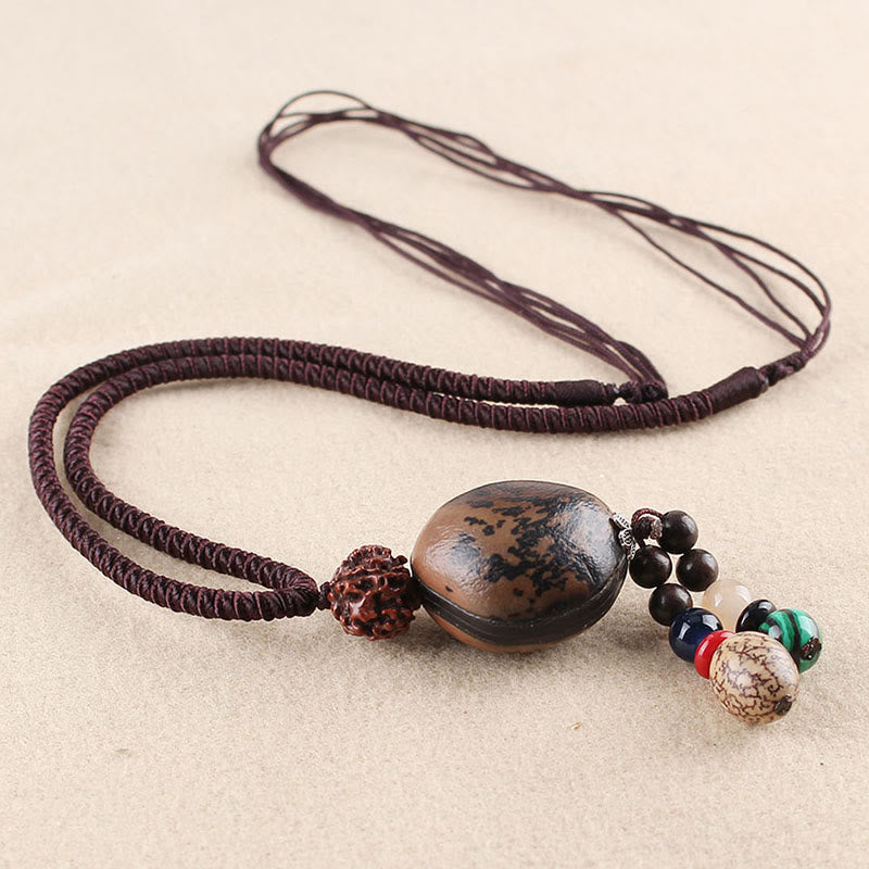 Halskette mit Buddha Stonesn, Bodhi-Samen, Lotus, Weisheit, Harmonie - Bodhi-Samen & Rudraksha Bodhi-Samen - image 13