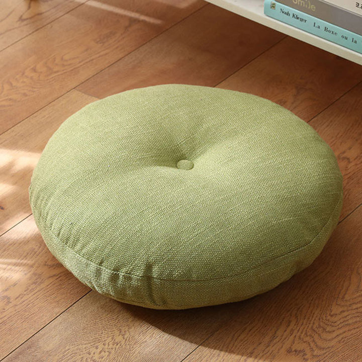 Lotus einfaches Muster Leinen Meditation Sitzkissen Home Wohnzimmer Dekoration - Abnehmbar - 40 cm * 10 cm - GrünGelb - image 12