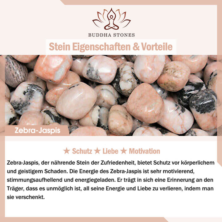Buddha Stones 108 Mala Perlen Sodalith Zebra Jaspis Kristall Lotus Stärke Armband