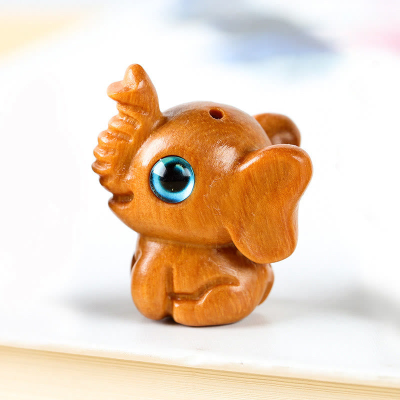 Buddha Stones, Sandelholz, kleines Blatt, rotes Sandelholz, grünes Sandelholz, glücklicher Mini-Elefant, geschnitzte Schutzdekoration - Sandelholz (Schutz♥Beruhigung) - image 3