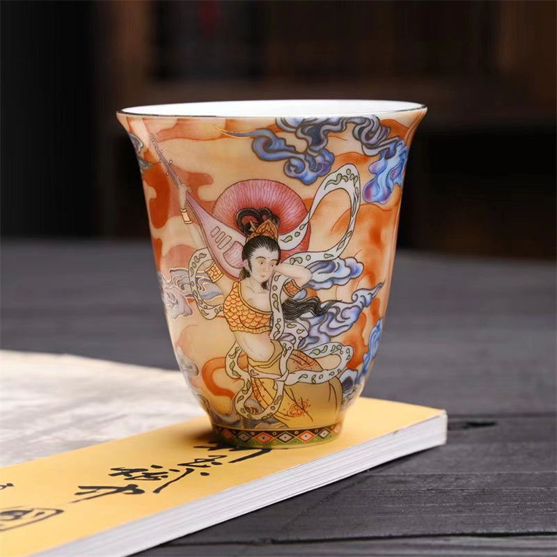 Buddha Stones Dunhuang Color Flying Apsaras Teetasse Kung Fu Teetasse