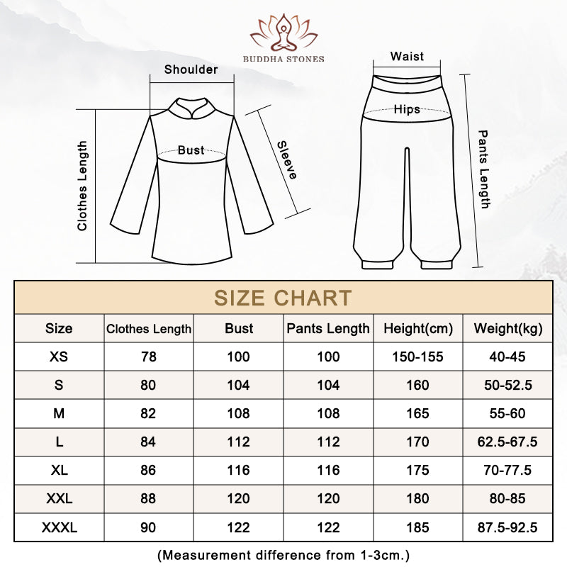 3-teiliges Unisex-Kleidungsset mit Tuschemalerei, Meditation, Gebet, spiritueller Zen-Tai-Chi-Qigong-Praxis - image 14