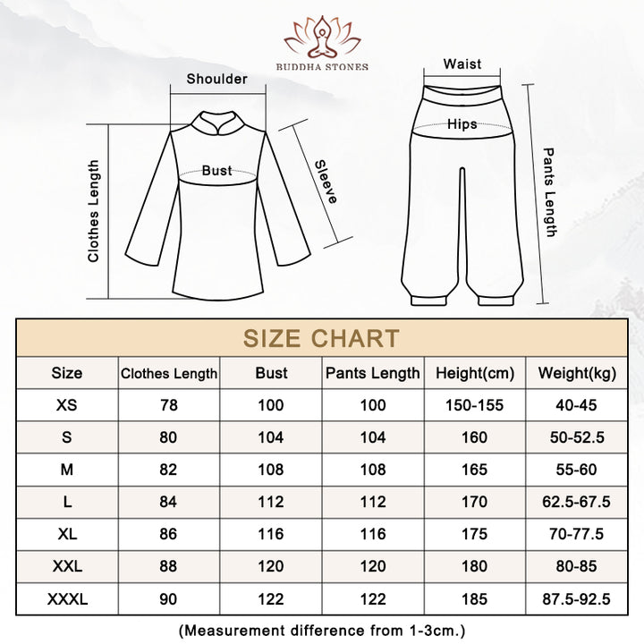3-teiliges Unisex-Kleidungsset mit Tuschemalerei, Meditation, Gebet, spiritueller Zen-Tai-Chi-Qigong-Praxis - image 14