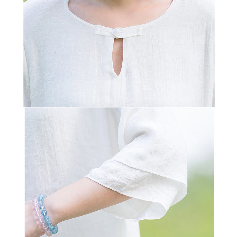 Tai Chi Meditation Gebet Zen Spirituelle Morgenpraxis Kleidung Damen Set - image 3