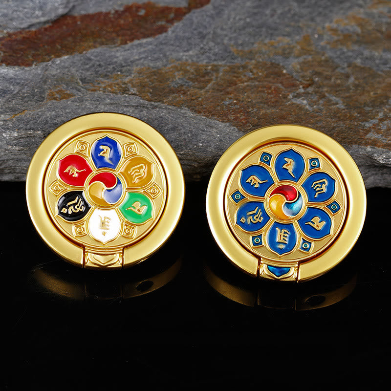 Tibetische Om Mani Padme Hum Peace Handy-Ring-Halterung, universelle Handy-Halterung, Dekorationen - image 3