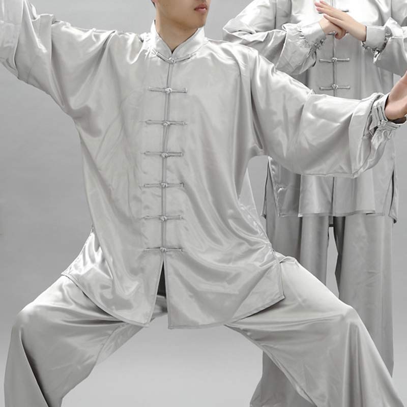 Buddha Stones, einfaches Muster, Meditation, Gebet, spirituell, Zen, Tai Chi, Qigong, Praxis, Unisex-Kleidungsset - Hellgrau - 3XL– Passend für US/ UK/AU/ EU-Größe 2XL - image 15