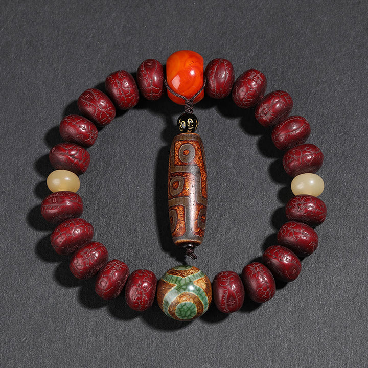 Buddha Steine Tibet Bodhi Samen Dzi Perle Tanzen Löwe Glück Armband Handgelenk Mala