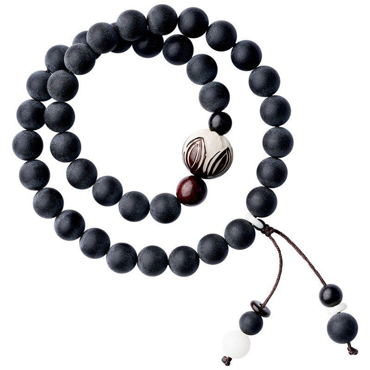 Buddha Stones Tibetisches Doppelschicht-Bodhi-Lotus-Heilarmband aus Zypresse