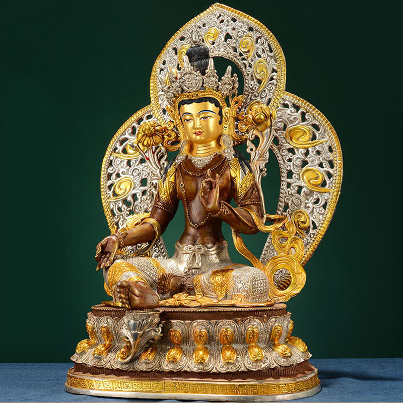 Bodhisattva Green Tara Hope Kupferstatue Dekoration - image 4