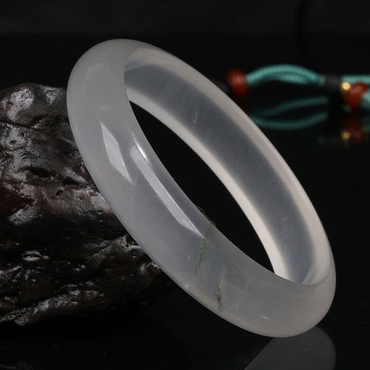 Buddha Stones Natürliche durchscheinende goldene Seide Jade Reichtum Glück Armband Armreif - image 5
