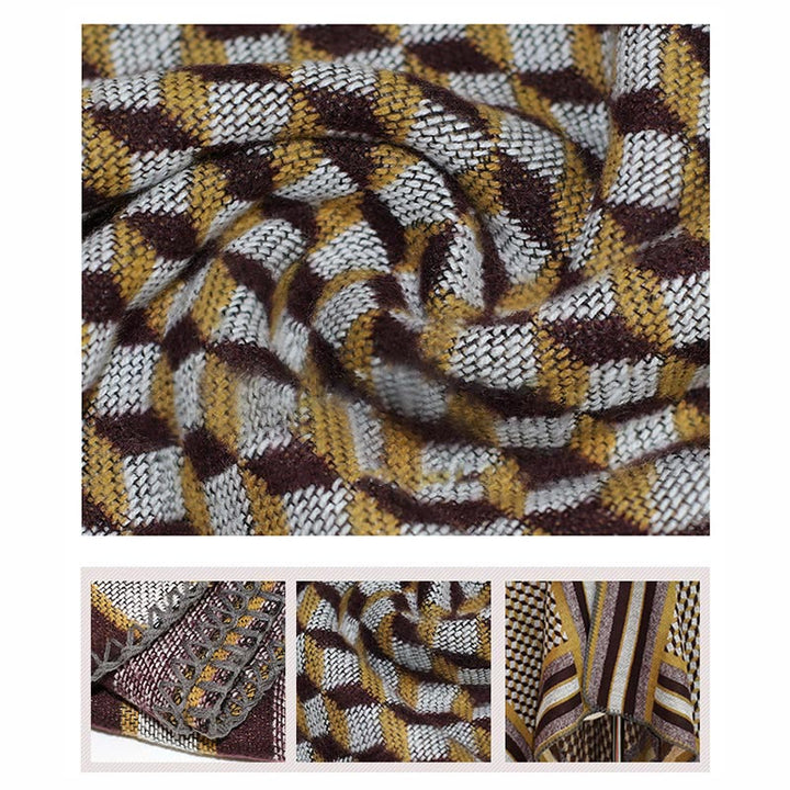 Tibetischer Schal mit Buddha Stonesn, klassisches Muster, Winter, gemütlich, warm, Reiseschal - image 9