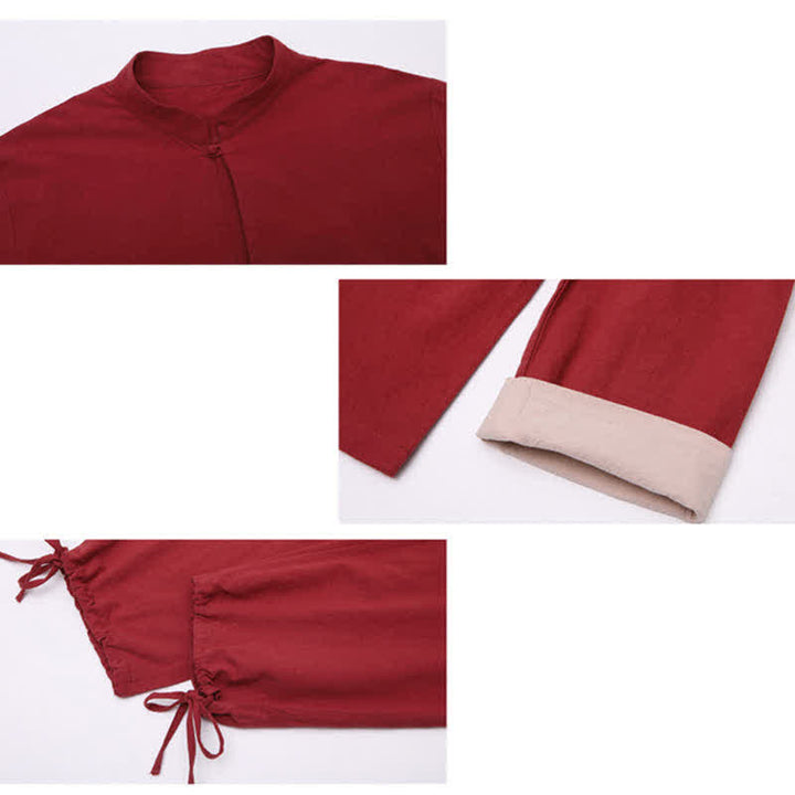 Spirituelle Zen-Meditation, Yoga, Gebet, Praxis, Baumwoll-Leinen-Kleidung, Herren-Set - image 7