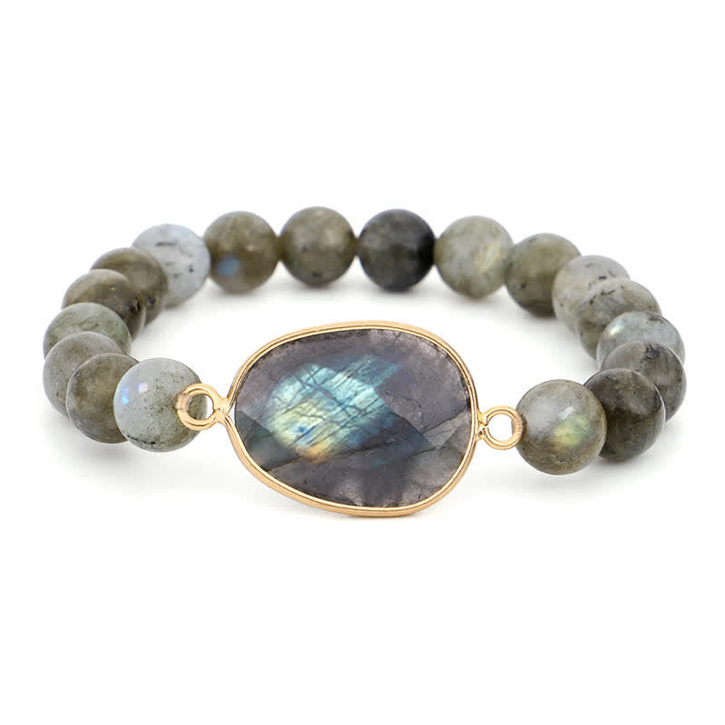 Buddha Stones Natürliches Labradorit-Mondstein-Perlenarmband zur Unterstützung der Heilung - image 9
