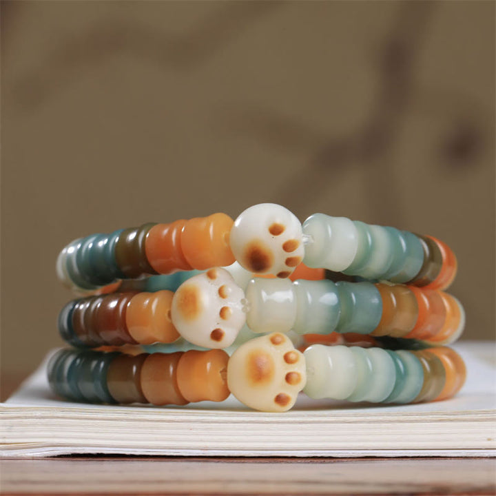Buntes Bodhi-Samen-Katzenpfoten-Weisheitsarmband mit Buddha Stonesn - image 6