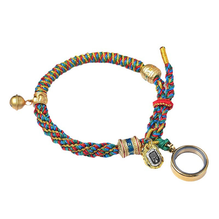 Buddha Stones Tibetisches Om Mani Padme Hum geschnitztes Zakiram-Göttin des Reichtums-Charm-Amulett-Armband - image 4