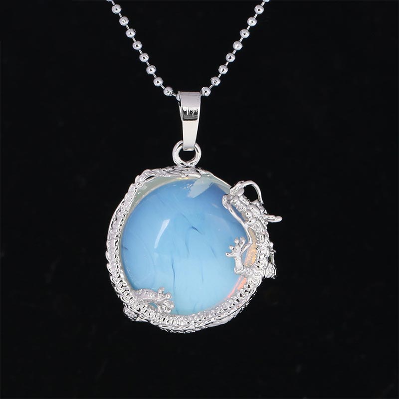 Buddha Stones, chinesischer Drache, natürlicher Quarzkristall, heilende Energie, Halsketten-Anhänger - Opal - image 27