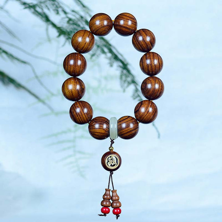 Buddha-Steine Rosenholz Wärme Ruhe Kürbis Charm Armband