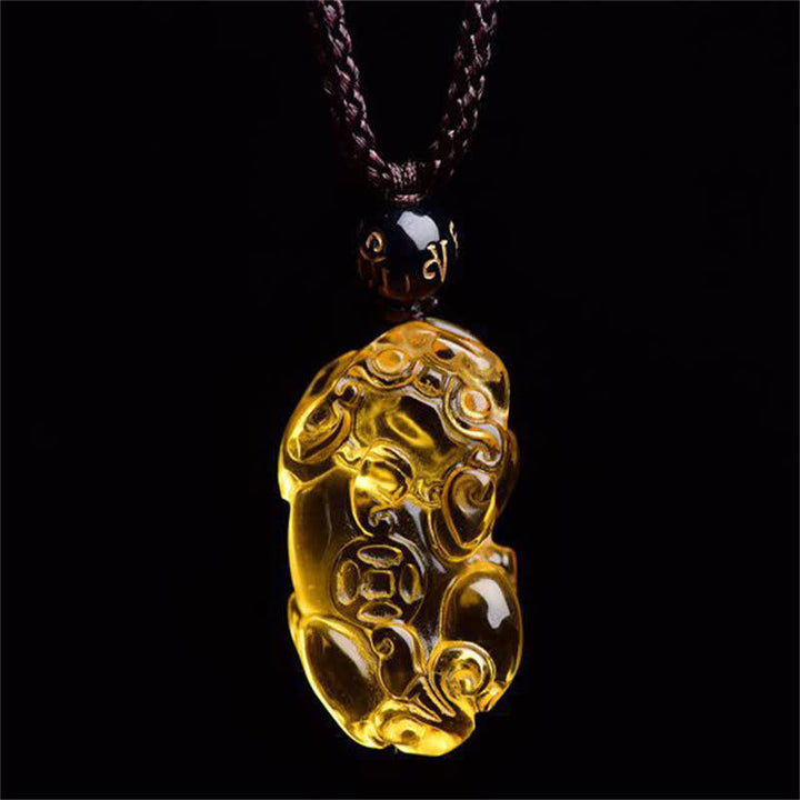 Buddha Stones FengShui Citrin PiXiu Reichtum Halskette Anhänger - image 8