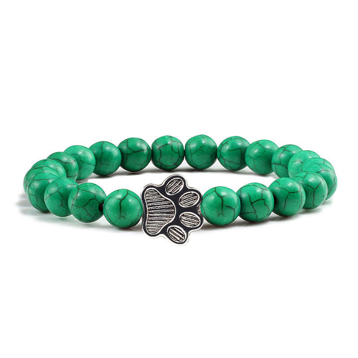 Buddha Stones „Rette einen Hund“-Steinarmband - Dunkelgrüne Perlen - image 19