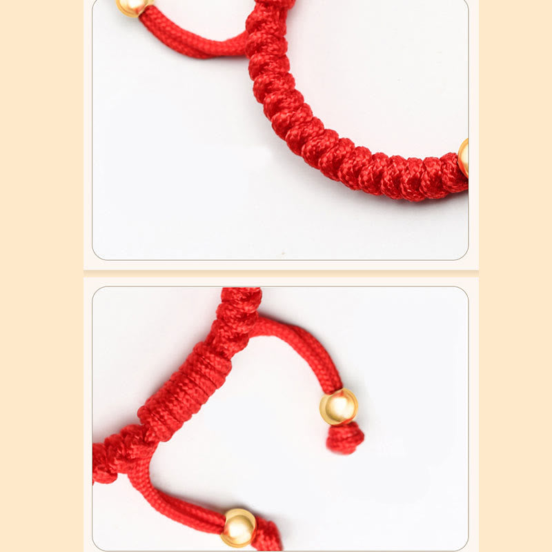 Buddha Stones 999 Sterling Silber PiXiu Wealth King Kong Knotenschnur geflochtenes Kinder-Kind-Armband - image 7