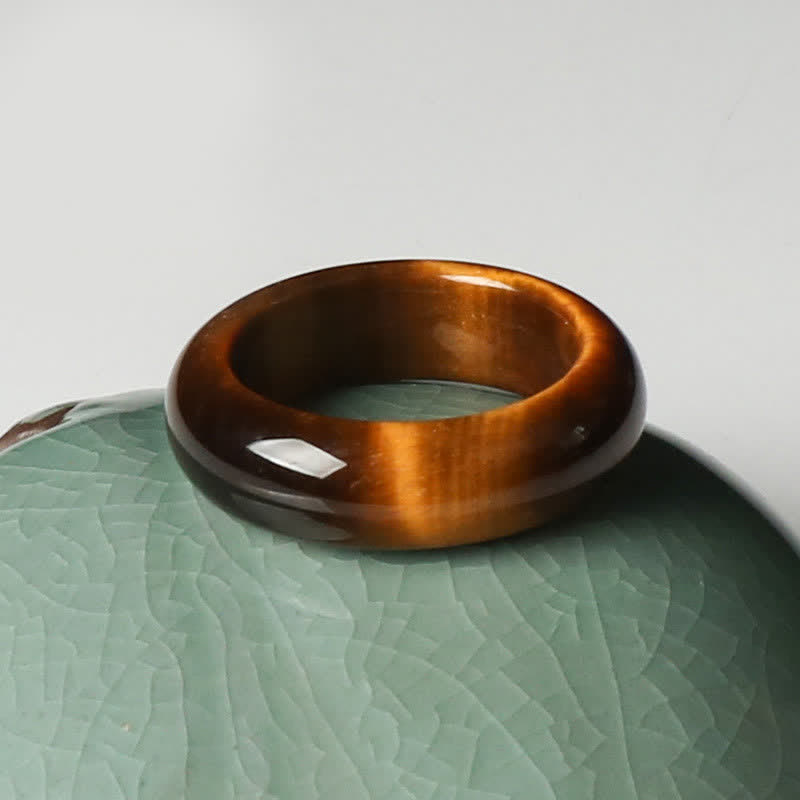 Buddha Stones Tigerauge-Stein-Stärkeschutzring - image 8