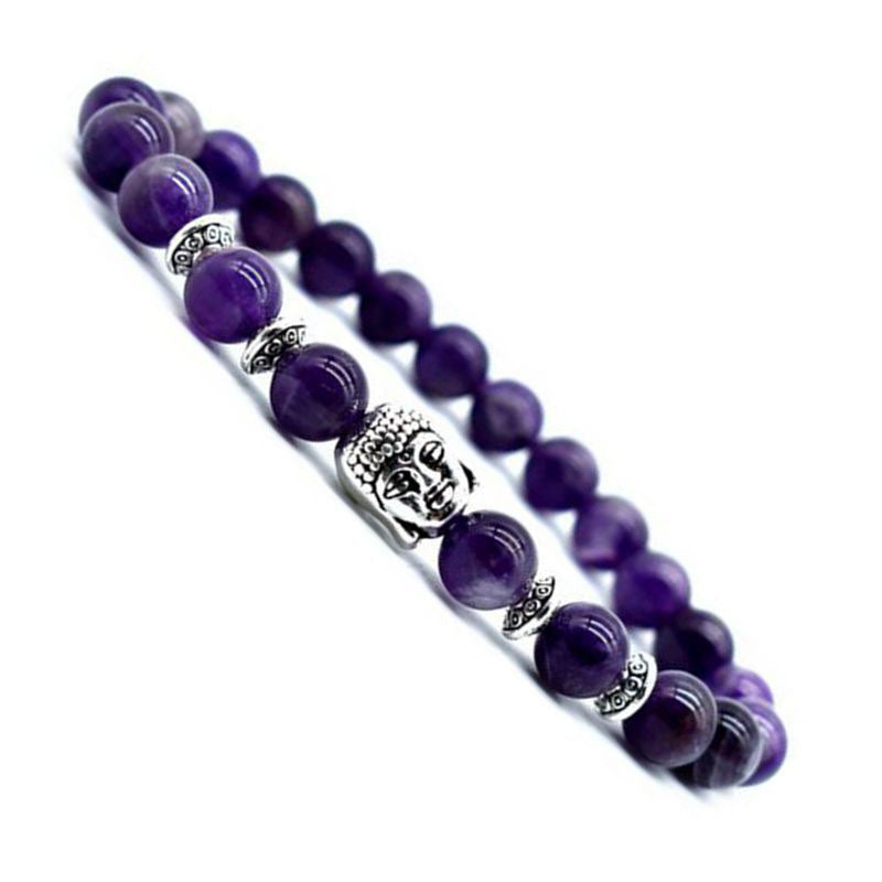 Buddha Stones Amethyst Love Healing Armband - image 1