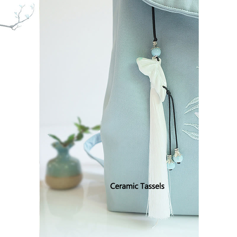 Handgemachter, bestickter Canvas-Rucksack mit Buddha Stones und großer Kapazität - image 7