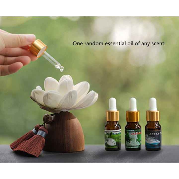 Schwarze Pfirsichholz-Buddha-Blumen-Calm-Cure-Dekorationen - image 20