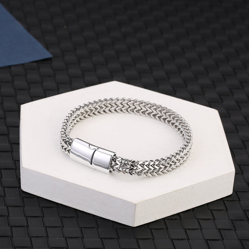 Buddha Stones, Fischschuppen-Magnetschnalle, Balance-Armband aus Titanstahl - image 1