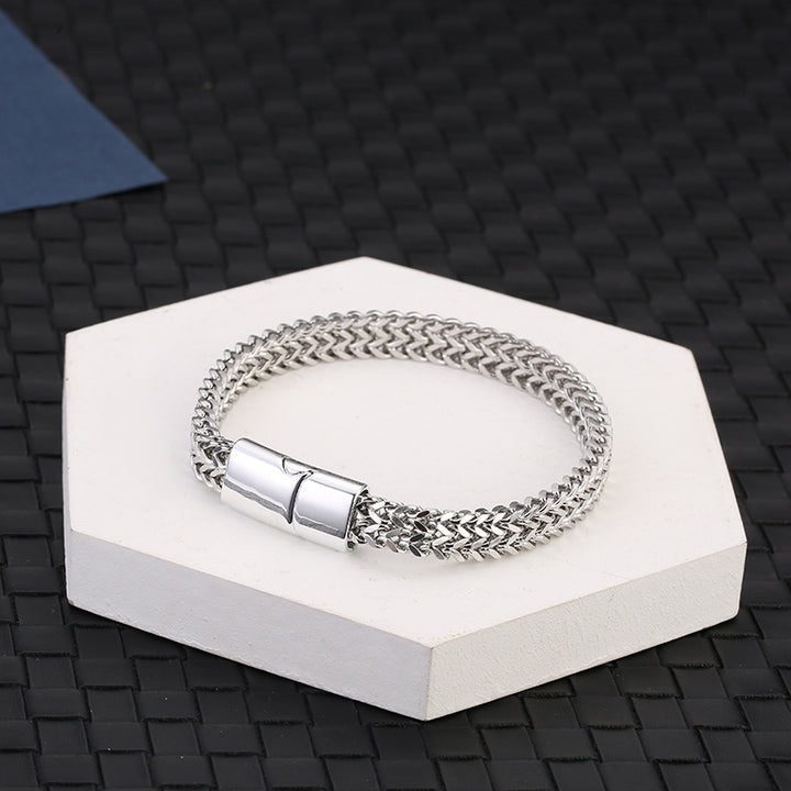 Buddha Stones, Fischschuppen-Magnetschnalle, Balance-Armband aus Titanstahl - image 1