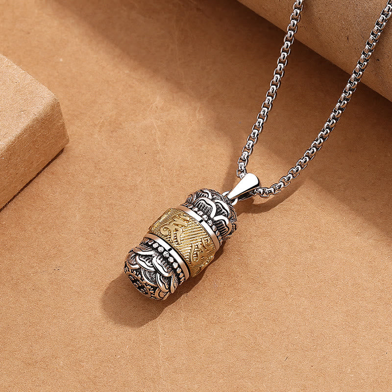 Buddha Stones, Tibet, Om Mani, Padme Hum, geschnitzt, Weisheit, Reinheit, Kette, Lederseil, Halsketten-Anhänger - image 1