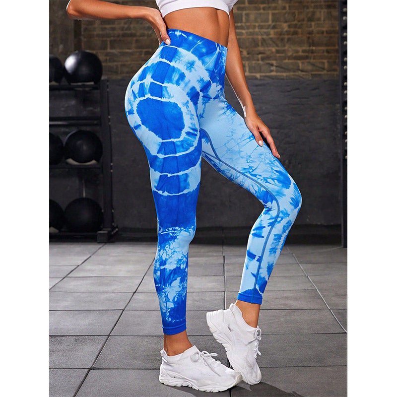 Buddha Stones Hose mit Batikmuster, Sport, Fitness, Yoga, Leggings mit hoher Taille, Yogahose für Damen