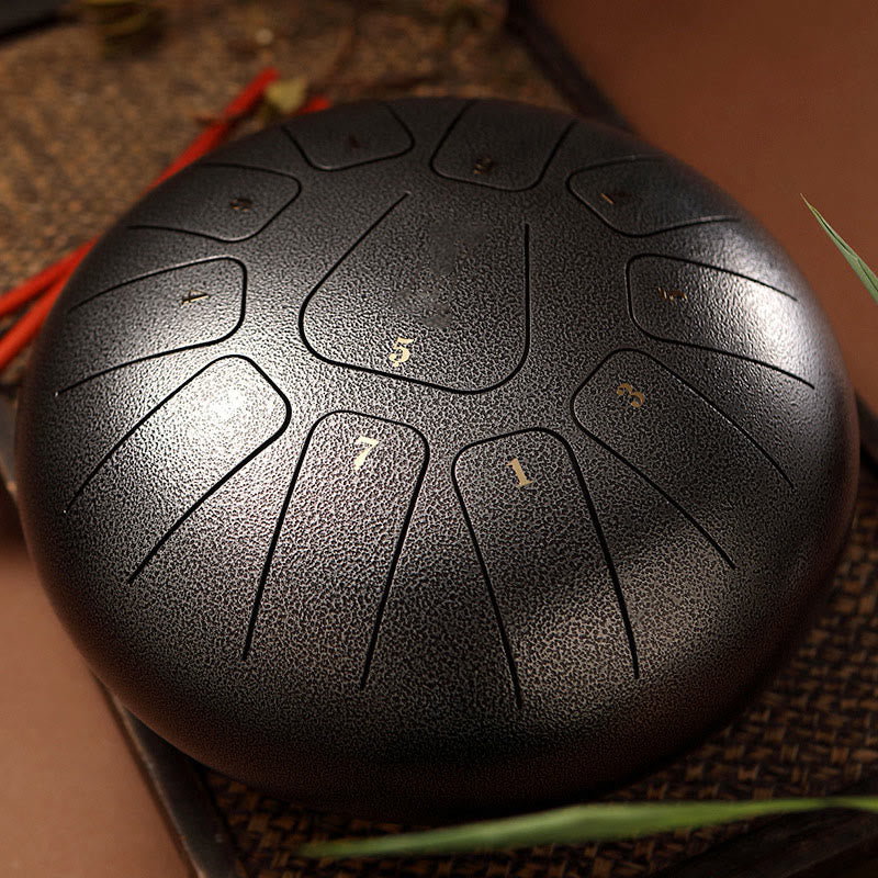 Buddha Stones Steel Tongue Drum Sound Heilung Achtsamkeit Meditation Yoga Drum Kit 11 Note 8 Zoll - Dunkelgrau - image 13