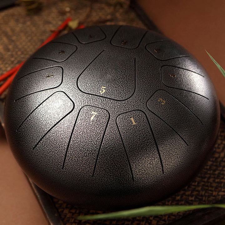 Buddha Stones Steel Tongue Drum Sound Heilung Achtsamkeit Meditation Yoga Drum Kit 11 Note 8 Zoll - Dunkelgrau - image 13