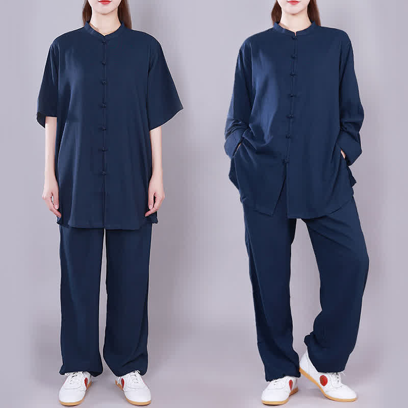 Tai Chi Qigong Meditation Gebet Spirituelle Zen Praxis Unisex Baumwoll-Leinen-Kleidungsset - image 21