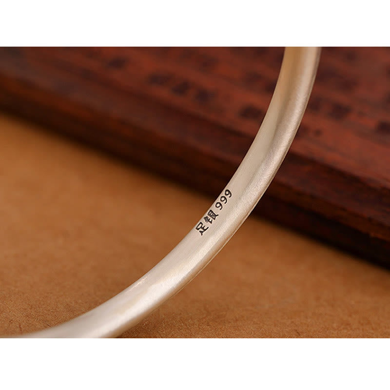 Buddha Stones Vintage 999 Sterling Silber Glücksbringer Wolken Design Glücksarmband Armreif - image 6