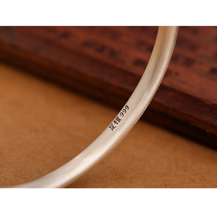 Buddha Stones Vintage 999 Sterling Silber Glücksbringer Wolken Design Glücksarmband Armreif - image 6