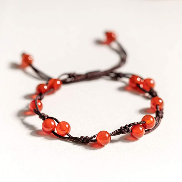 Buddha Stones Roter Achat Moosachat Zinnober Ruhe Armband