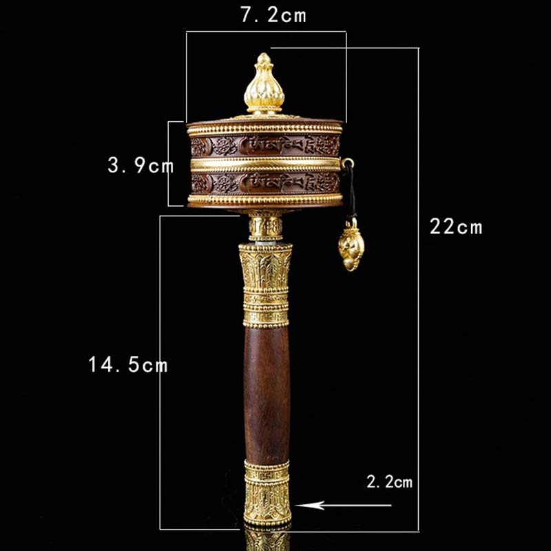 Tibetische Gebetsmühle mit sechs wahren Worten, Kupfer-Balance-Dekoration - image 12