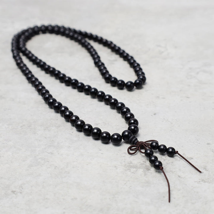 Buddha Stones 108 Mala Perlen Armband Gebet Meditation Sandelholz Elastisch - image 10