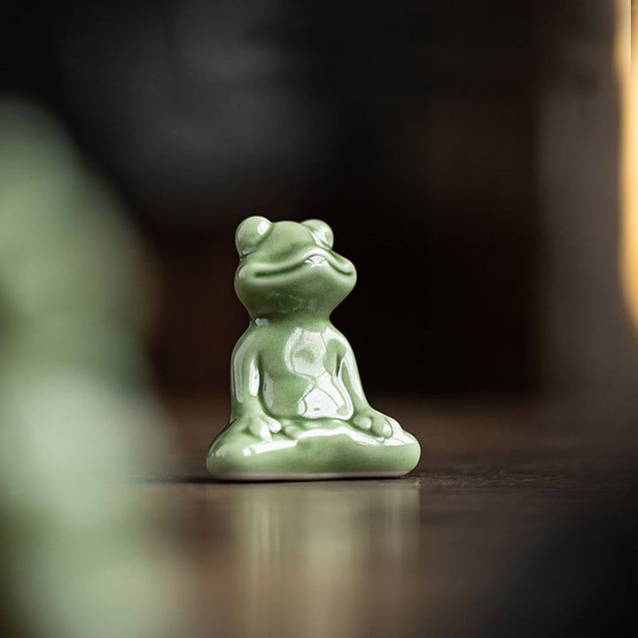 Buddha Stones, Mini, klein, Meditation, Lotus, ruhender Frosch, Keramik, Reichtum, Glück, Zuhause, Tee, Haustier, Figur, Dekoration - image 5