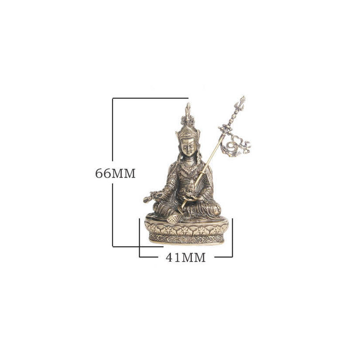 Padmasambhava Buddha Figur Gelassenheit Kupfer Statue Dekoration Tempel Ornament - image 9