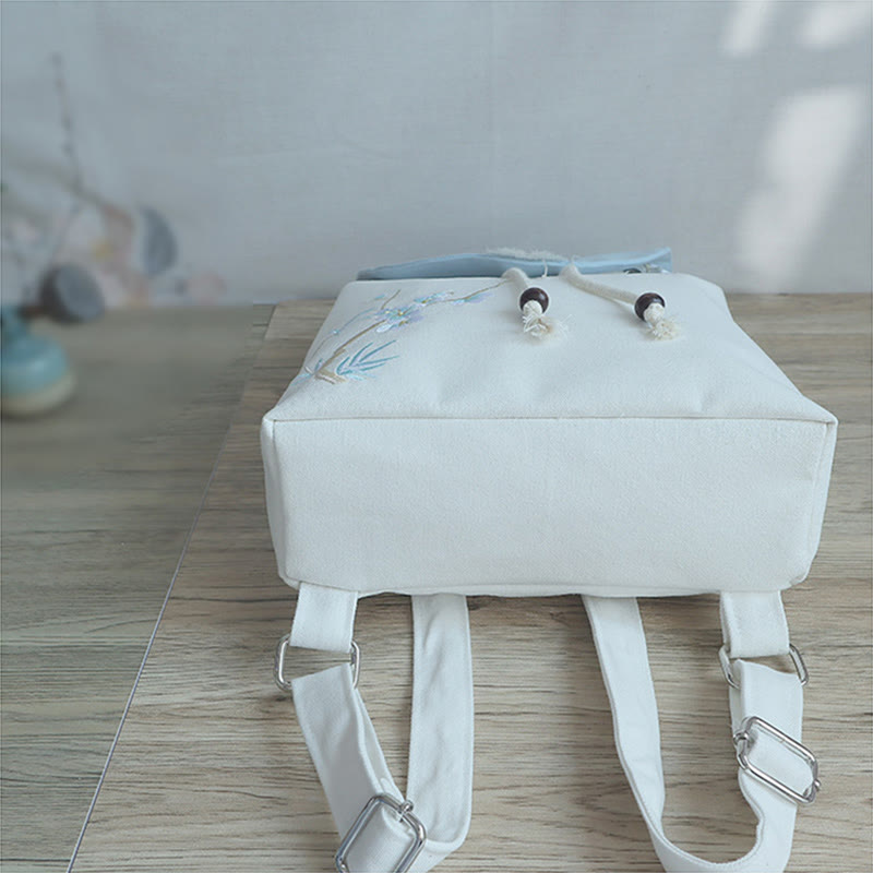 Handgemachter, bestickter Canvas-Rucksack mit Buddha Stones und großer Kapazität - image 47