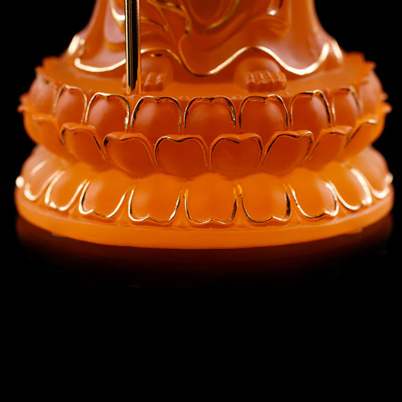 Buddha Stones, handgefertigte Ksitigarbha-Bodhisattva-Figur, Liuli-Kristallkunststück, Gelassenheitsstatue, Heimdekoration - image 11