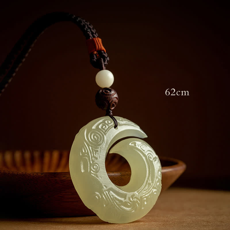 Peace-Schnalle, Jade, kleines Blatt, rotes Sandelholz, Zinnober-Achat, Glücks-Halsketten-Anhänger
