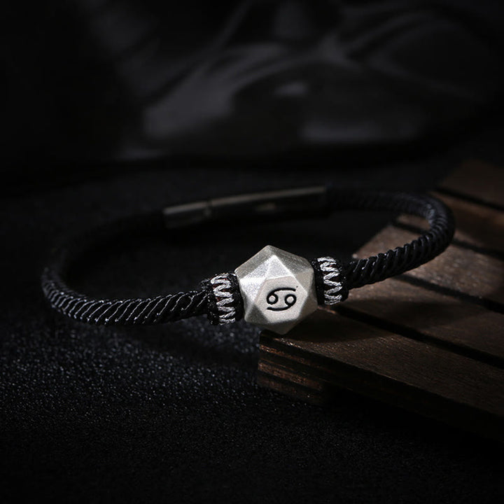 Buddha Stones 999 Sterling Silber 12 Sternbilder des Tierkreises Schutz Handgefertigtes Schnurarmband - image 6