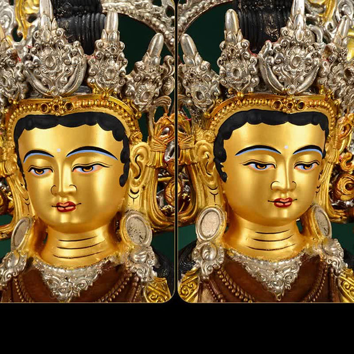 Bodhisattva Green Tara Hope Kupferstatue Dekoration - image 10