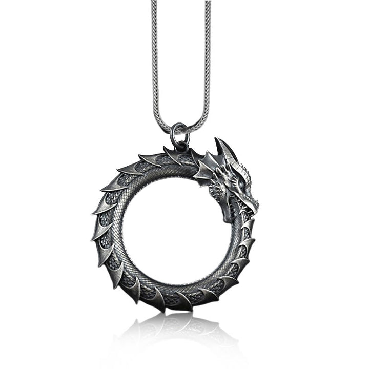 Buddha Stones reiner Drache-Schlangenschutz-Halskettenanhänger aus Zinn - image 2