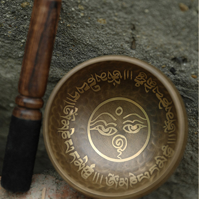 Tibetische Klangschale, handgefertigt für Yoga und Meditation. Klangschalen-Set - 3,54 Zoll (9 cm) - image 0