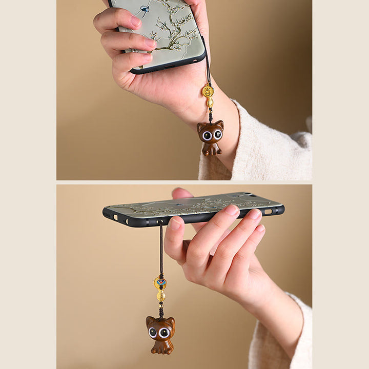 Buddha Stones, grünes Sandelholz, glückliche Katze, Koi-Fische, Heilung, Schlüsselanhänger, Handy-Hängedekoration - image 8